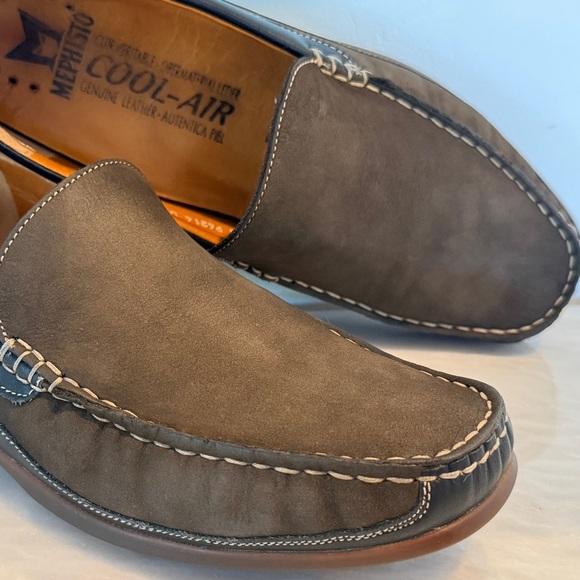 Mephisto Men’s Badaurd Cool-Air Leather Loafers Brown Nubuck Black Calf Size 9.5 main image 16